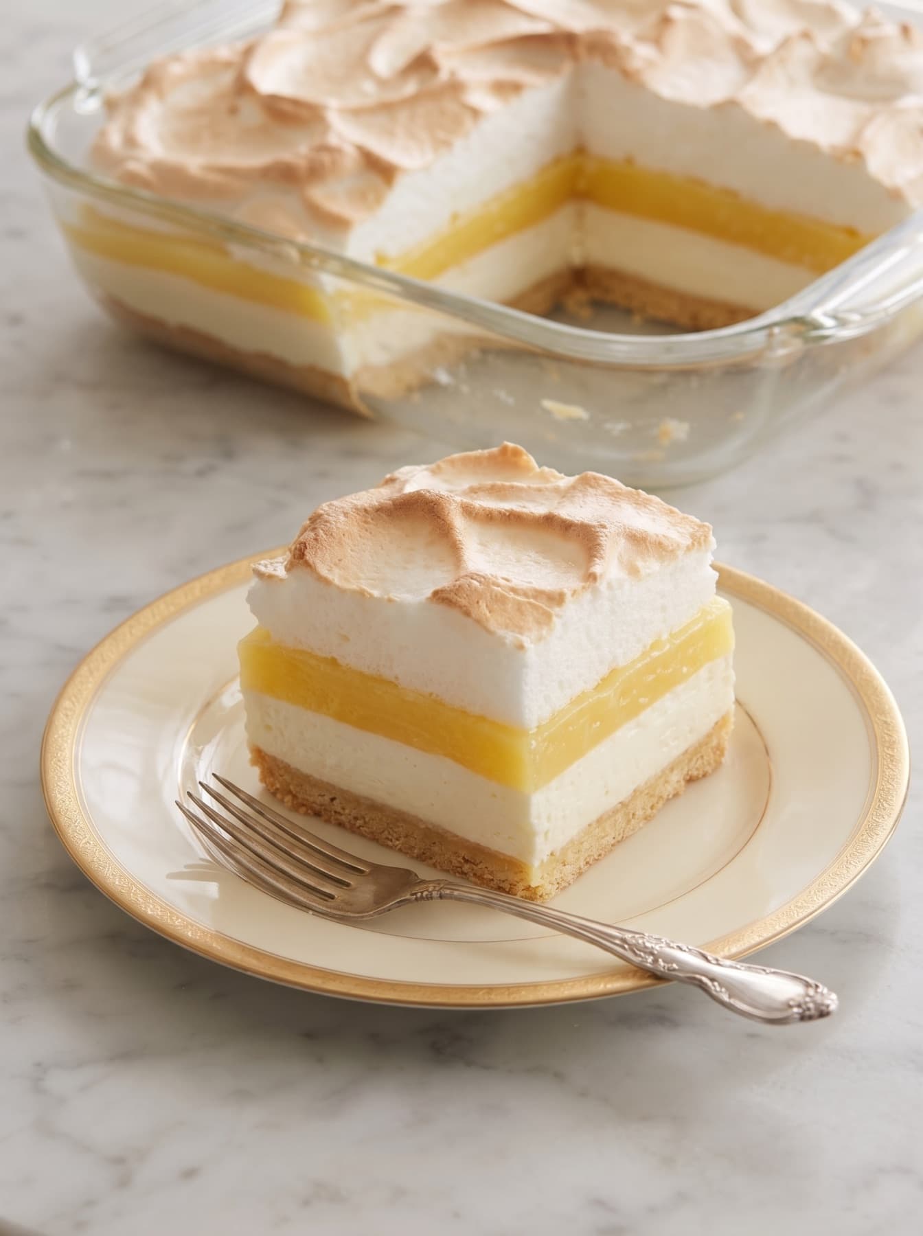 Lemon Meringue Cheesecake close look